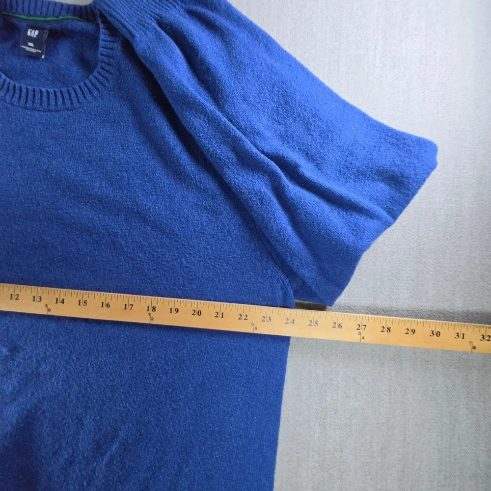 Gap Sweater Mens XXL Blue Crewneck Knit Long Sleeve Ribbed Trim